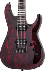 Str shape electric guitar Schecter C-1 Silver Mountain - Blood moon