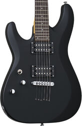 Left-handed electric guitar Schecter C-6 Deluxe LH - Satin black