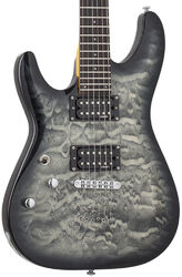 Left-handed electric guitar Schecter C-6 Plus LH - Charcoal burst