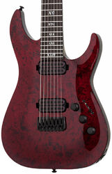 7 string electric guitar Schecter C-7 Apocalypse - Red reign