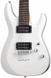 7 string electric guitar Schecter C-7 Deluxe - Satin white