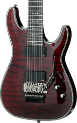 7 string electric guitar Schecter Hellraiser C-7 FR - Black cherry