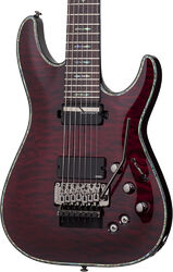7 string electric guitar Schecter Hellraiser C-7 FR S - Black cherry