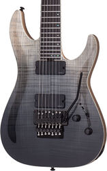 7 string electric guitar Schecter C-7 FR SLS Elite - Black fade burst