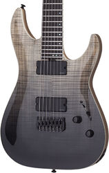 7 string electric guitar Schecter C-7 SLS Elite - Black fade burst