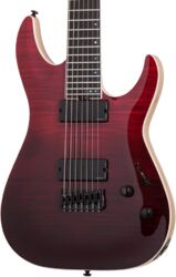 Baritone guitar Schecter C-7 SLS Elite 7-String - Blood burst