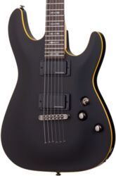 Str shape electric guitar Schecter Demon-6 - Aged black satin