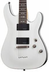 Str shape electric guitar Schecter Demon-6 - Vintage white
