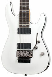 7 string electric guitar Schecter Demon-7 FR - Vintage white
