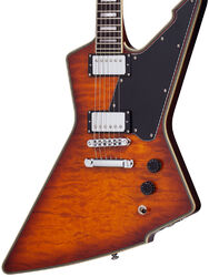 Metal electric guitar Schecter E-1 Custom - Vintage sunburst