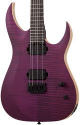 Str shape electric guitar Schecter John Browne Tao-6 - Satin trans purple