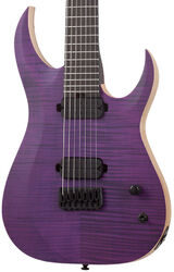 7 string electric guitar Schecter John Browne Tao-7 - Satin trans purple