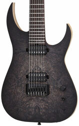 7 string electric guitar Schecter Keith Merrow KM-7 MK-III Artist - Trans black pearl 