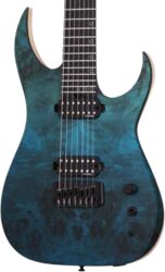 Metal electric guitar Schecter Keith Merrow KM-7 MK-III Pro USA - Lagoon fade