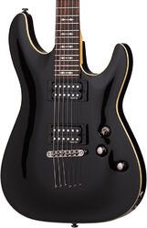 Str shape electric guitar Schecter Omen-6 - Black
