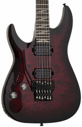 Left-handed electric guitar Schecter Omen Elite-6 FR LH Left Hand - Black cherry burst