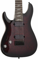 Left-handed electric guitar Schecter Omen Elite-6 LH Left Hand - Black cherry burst