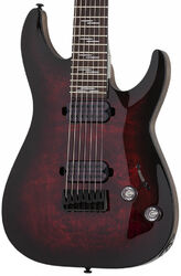 7 string electric guitar Schecter Omen Elite-7 - Black cherry burst