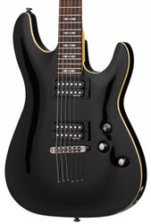 Str shape electric guitar Schecter Omen Extreme-6 - See-thru black