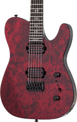 Tel shape electric guitar Schecter PT Apocalypse - Red reign