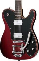 Tel shape electric guitar Schecter PT Fastback II B - Metallic red