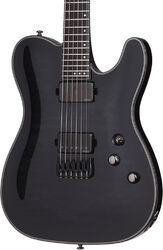 Tel shape electric guitar Schecter Hellraiser Hybrid PT - Transp. black burst