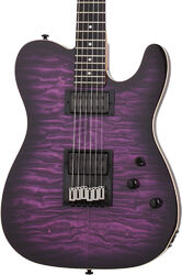 Tel shape electric guitar Schecter PT Pro - Trans purple burst