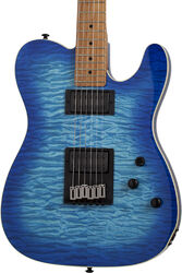 Tel shape electric guitar Schecter PT Pro - Trans blue burst