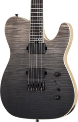 Tel shape electric guitar Schecter PT SLS Elite - Black fade burst