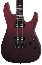 Str shape electric guitar Schecter Reaper-6 Elite - Blood burst