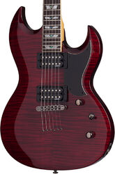 Metal electric guitar Schecter S-II Omen Extreme - Black cherry