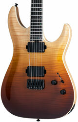 Str shape electric guitar Schecter C-1 SLS Elite - Antique fade burst