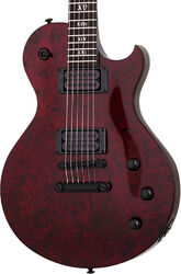 Single cut electric guitar Schecter Solo-II Apocalypse - Red reign