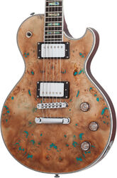 Single cut electric guitar Schecter Solo-II Custom - Burl natural