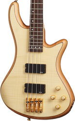 Solid body electric bass Schecter Stiletto Custom-4 - Natural satin