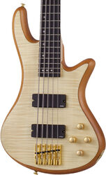 Solid body electric bass Schecter Stiletto Custom-5 5-String - Natural satin