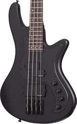 Solid body electric bass Schecter Stiletto Stealth-4 - Satin black