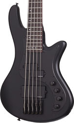 Solid body electric bass Schecter Stiletto Stealth-5 - Satin black