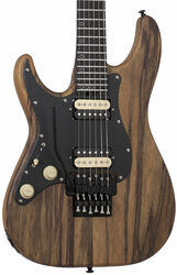 Left-handed electric guitar Schecter Sun Valley Super Shredder Exotic Black Limba LH - Black limba