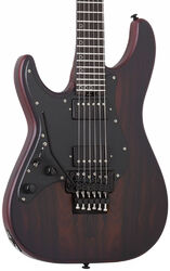 Left-handed electric guitar Schecter Sun Valley Super Shredder Exotic Ziricote LH - Natural