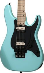 Str shape electric guitar Schecter Sun Valley Super Shredder FR - Sea foam green