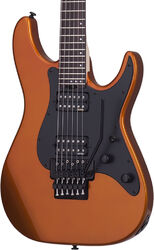 Tel shape electric guitar Schecter Sun Valley Super Shredder FR - Lambo orange