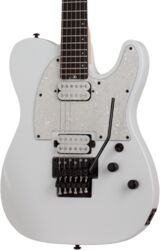 Tel shape electric guitar Schecter Sun Valley Super Shredder PT FR - Metallic white
