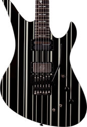 Str shape electric guitar Schecter Synyster Custom-S - black silver