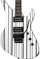 Signature electric guitar Schecter Synyster Standard - Gloss White with Black Pinstripes