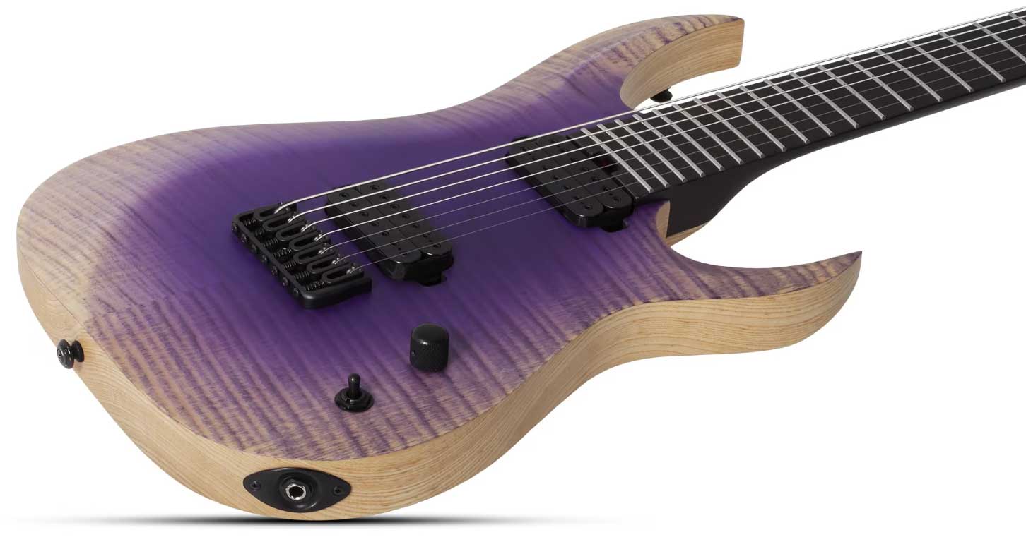 Schecter John Browne Tao-7 Signature Baryton 2h Ht Eb - Ozone Burst - Baritone guitar - Variation 1