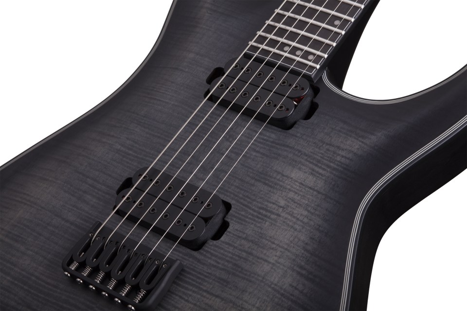 Schecter Keith Merrow Km-6 Signature Hh Ht Eb - Trans Black Burst Satin - Str shape electric guitar - Variation 3