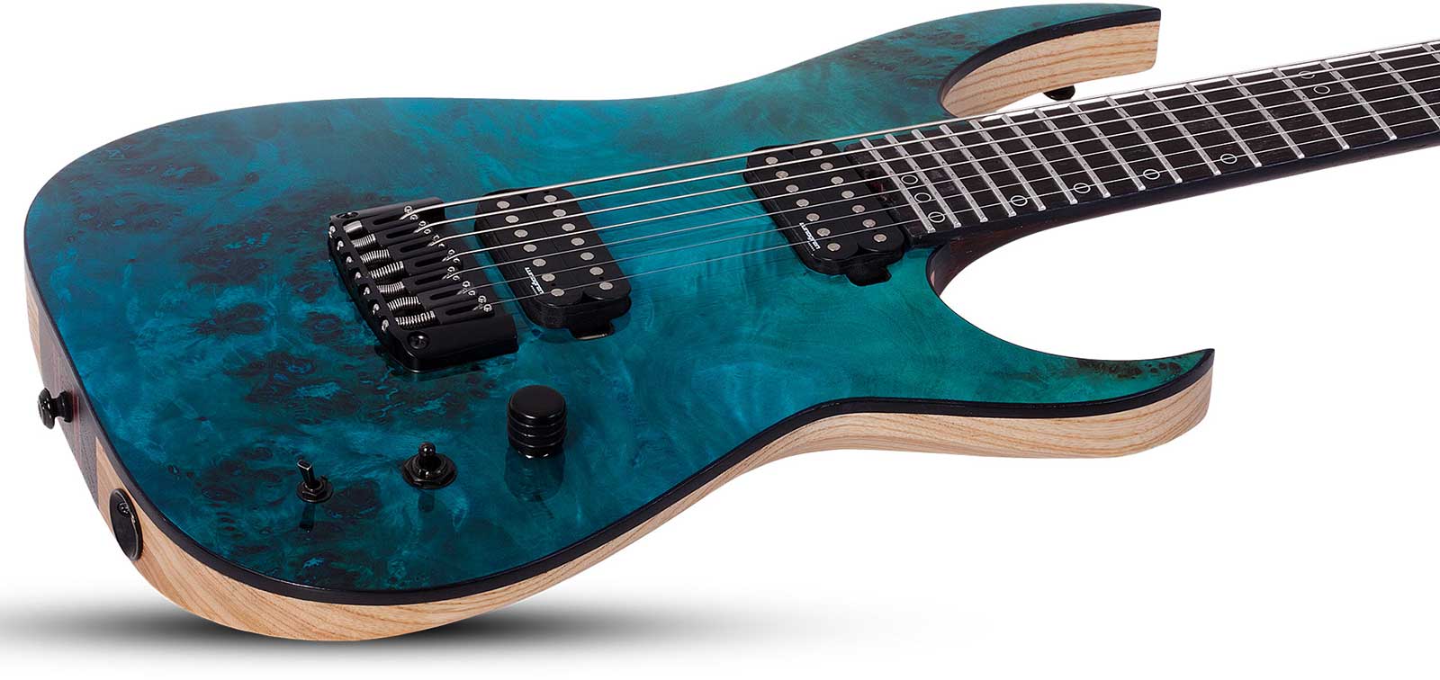 Schecter Keith Merrow Km7 Mkiii Pro Usa 7c 2h Eb - Lagoon Fade - Metal electric guitar - Variation 2
