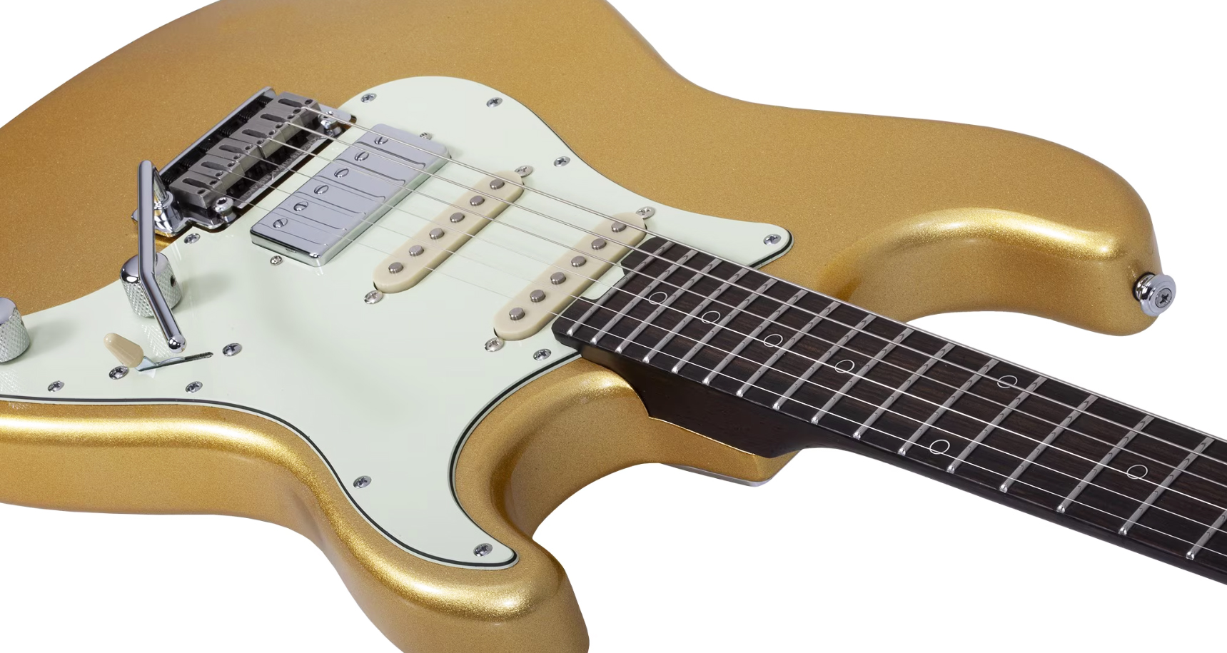 Schecter Nick Johnston Traditional 10th Ann. Signature Hss Trem Eb - Atomic Saffron - Str shape electric guitar - Variation 2