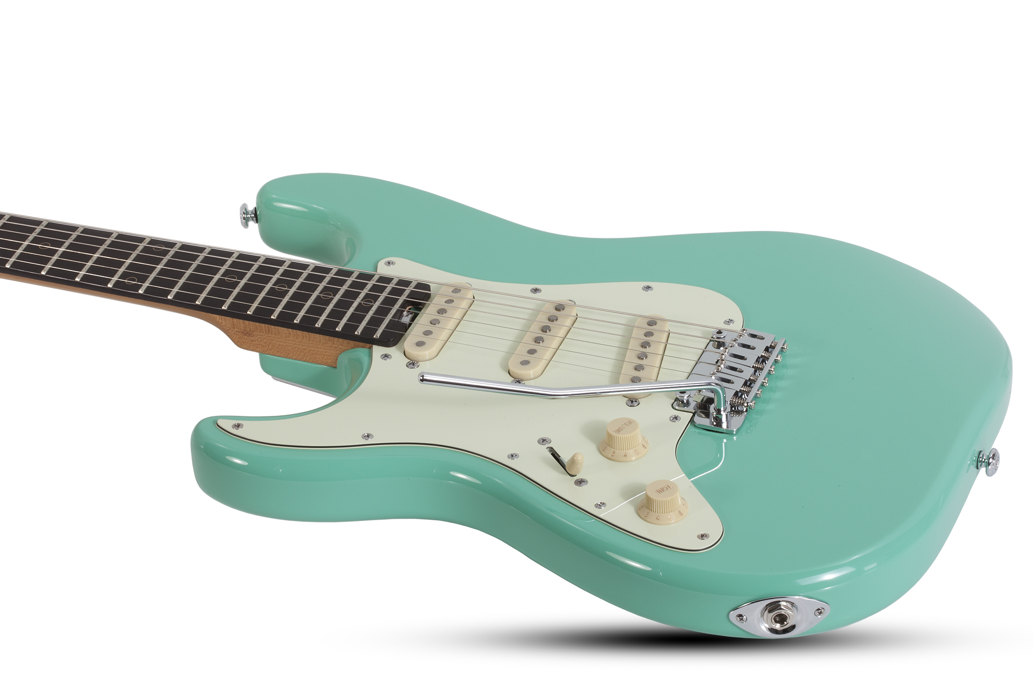 Schecter Nick Johnston Traditional Gaucher Signature 3s Trem Eb - Atomic Green - Left-handed electric guitar - Variation 1